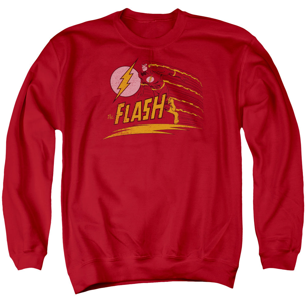 Dc Flash Like Lightning Mens Crewneck Sweatshirt Red Officially Licensed