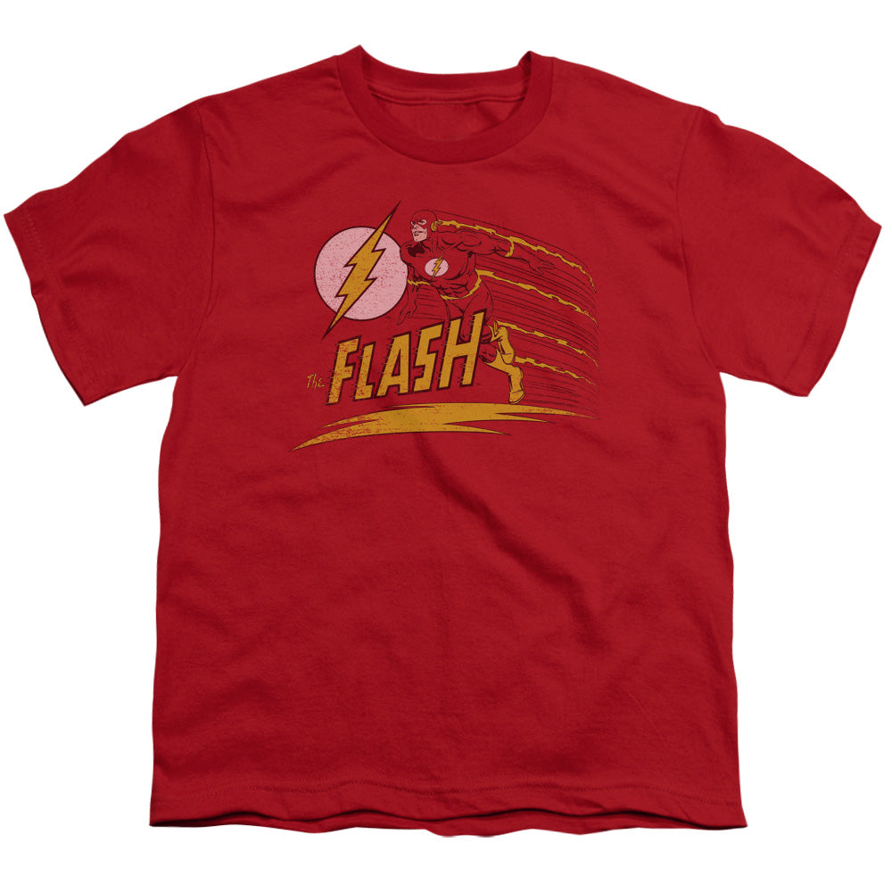 DC Comics Flash Like Lightning Kids Youth T Shirt Red Officially Licensed