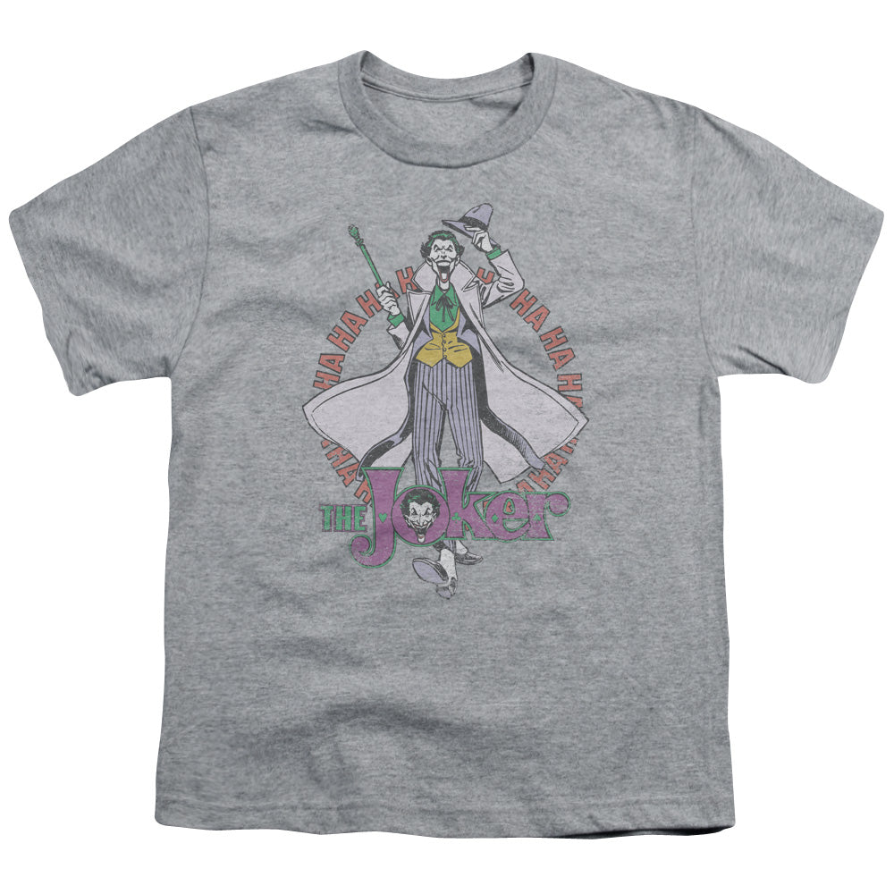 DC Comics Maniacal Kids Youth T Shirt Athletic Heather Officially Licensed