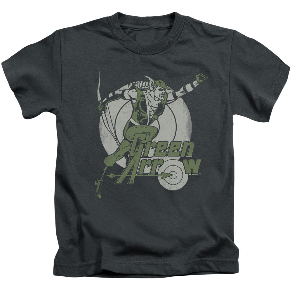 DC Comics Right on Target Juvenile Kids Youth T Shirt Charcoal Officially Licensed