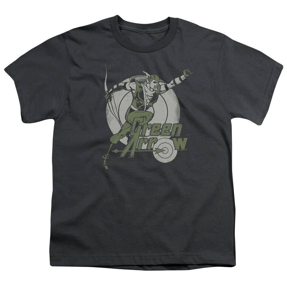 DC Comics Right on Target Kids Youth T Shirt Charcoal Officially Licensed