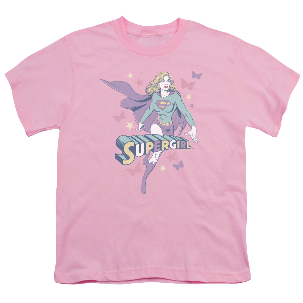 DC Comics Supergirl Pastels Kids Youth T Shirt Pink Officially Licensed