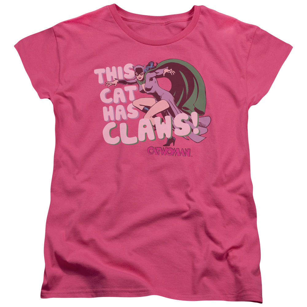 DC Comics Claws Womens T Shirt Hot Pink Officially Licensed