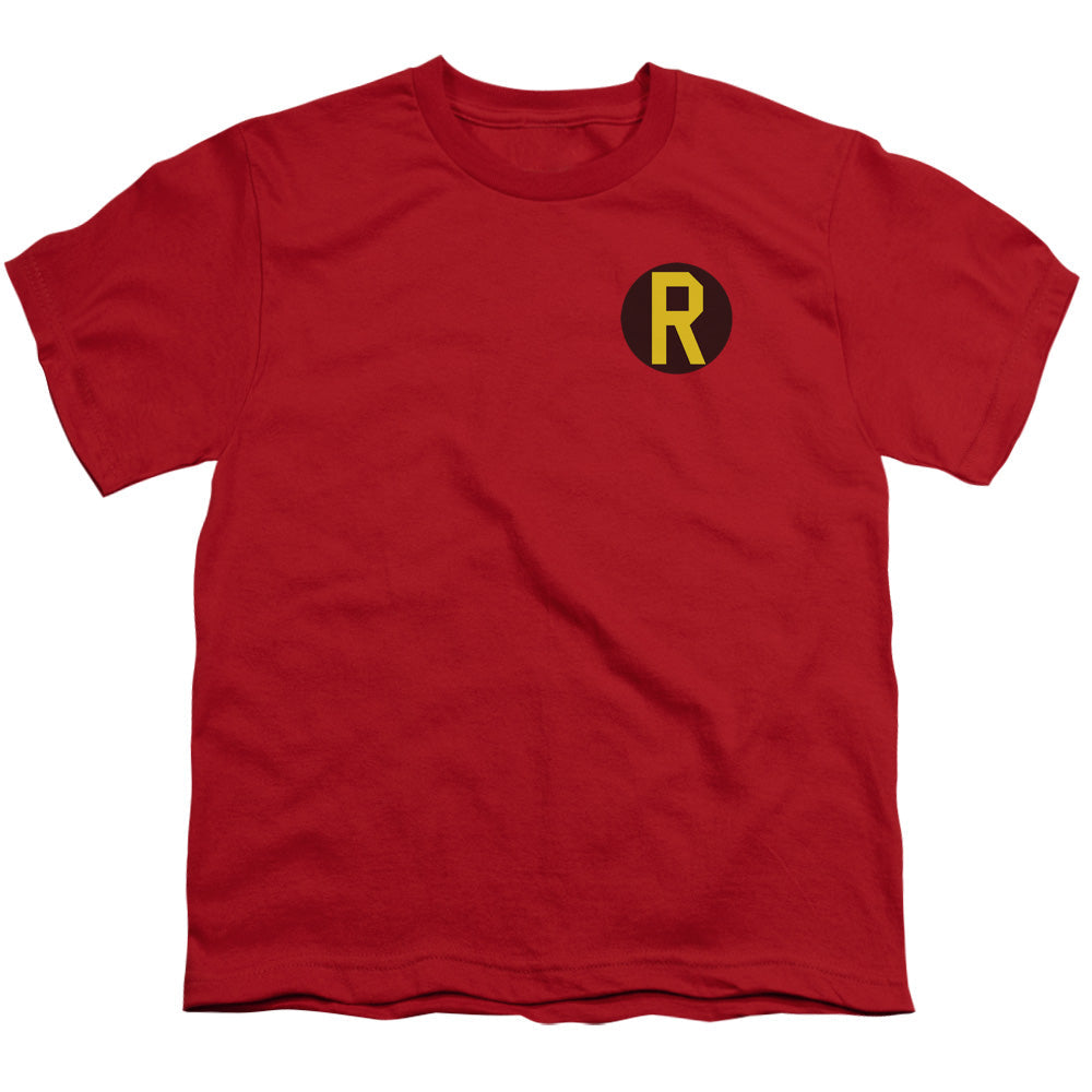 DC Comics Robin Logo Kids Youth T Shirt Red Officially Licensed