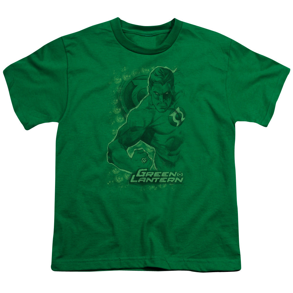 DC Comics Pencil Energy Kids Youth T Shirt Kelly Green Officially Licensed