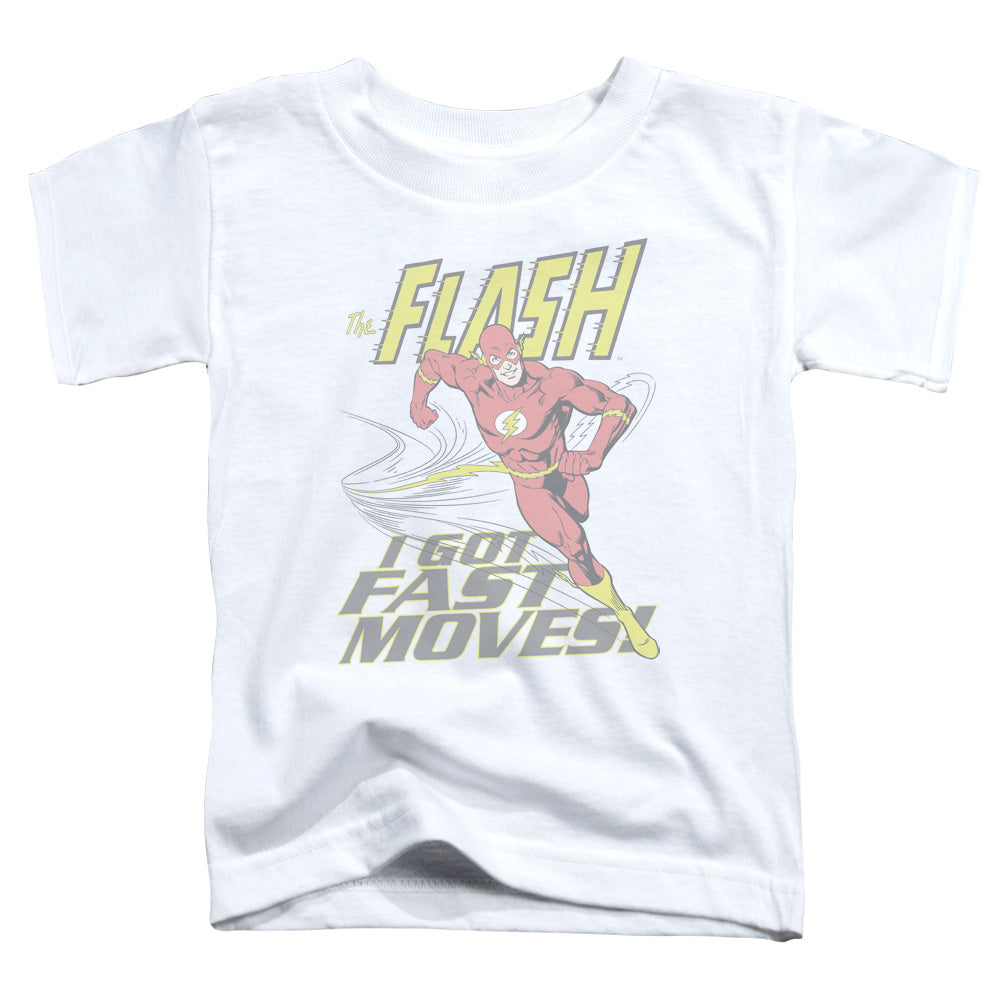 DC Comics Flash Fast Moves Toddler Kids Youth T Shirt White Officially Licensed