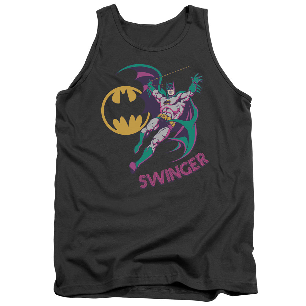 DC Comics Swinger Mens Tank Top Shirt Charcoal Officially Licensed