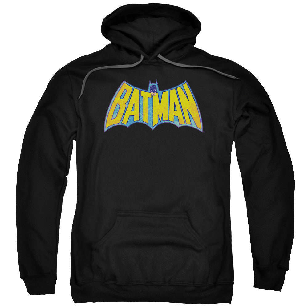DC Comics Batman Neon Distress Logo Mens Hoodie Black Officially Licensed