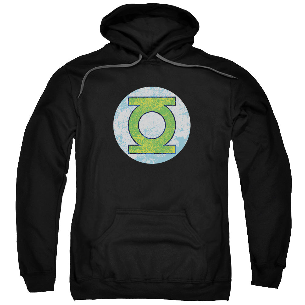 DC Comics Gl Neon Distress Logo Mens Hoodie Black Officially Licensed