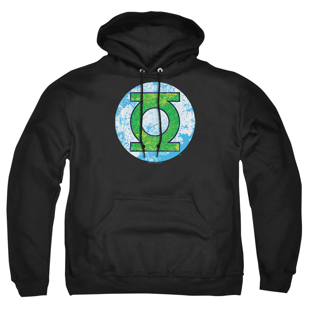 Dco Gl Neon Distress Logo Mens Hoodie Black Officially Licensed