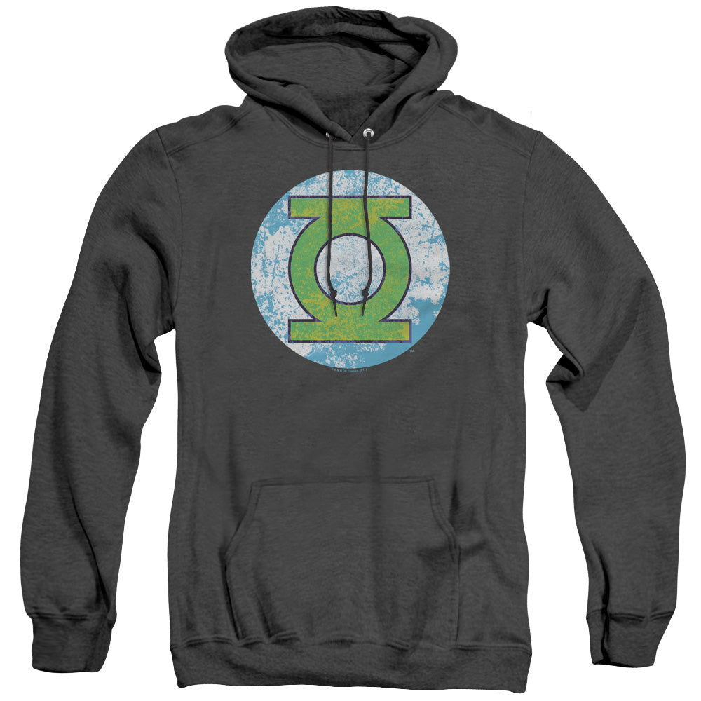 Dco Gl Neon Distress Logo Heather Mens Hoodie Black Officially Licensed