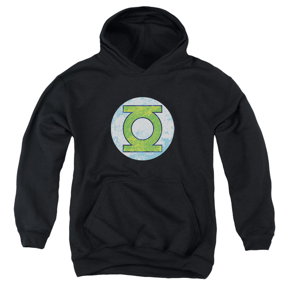 DC Comics Gl Neon Distress Logo Kids Youth Hoodie Black Officially Licensed
