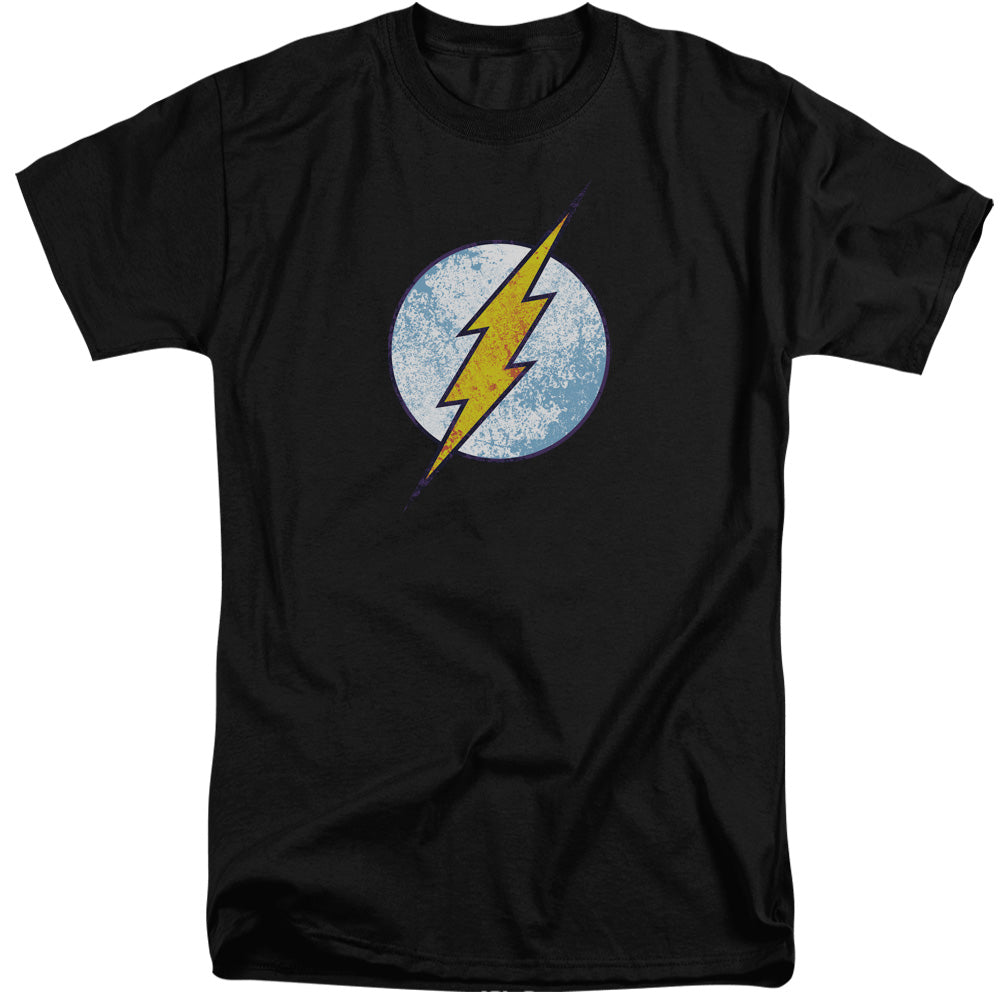 Dc Flash Flash Neon Distress Logo Mens Tall T Shirt Black Officially Licensed