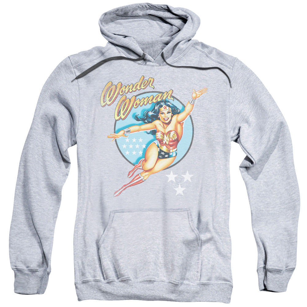 DC Comics Wonder Woman Vintage Mens Hoodie Athletic Heather Officially Licensed