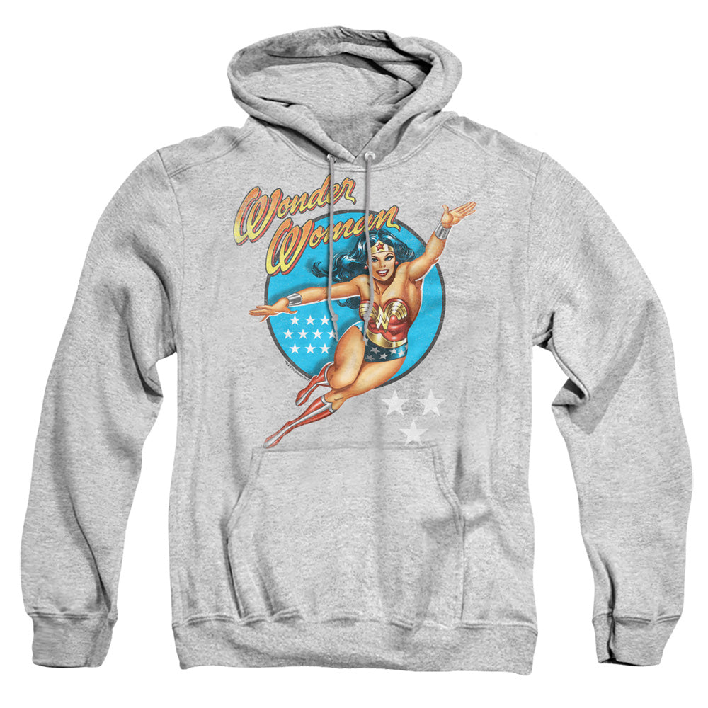 Dco Wonder Woman Vintage Mens Hoodie Athletic Heather Officially Licensed