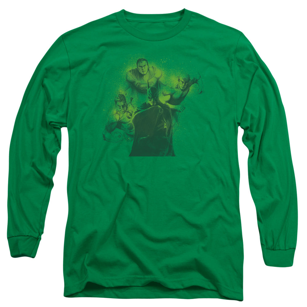 Dco Spray Sketch League Mens Long Sleeve Shirt Kelly Green Officially Licensed