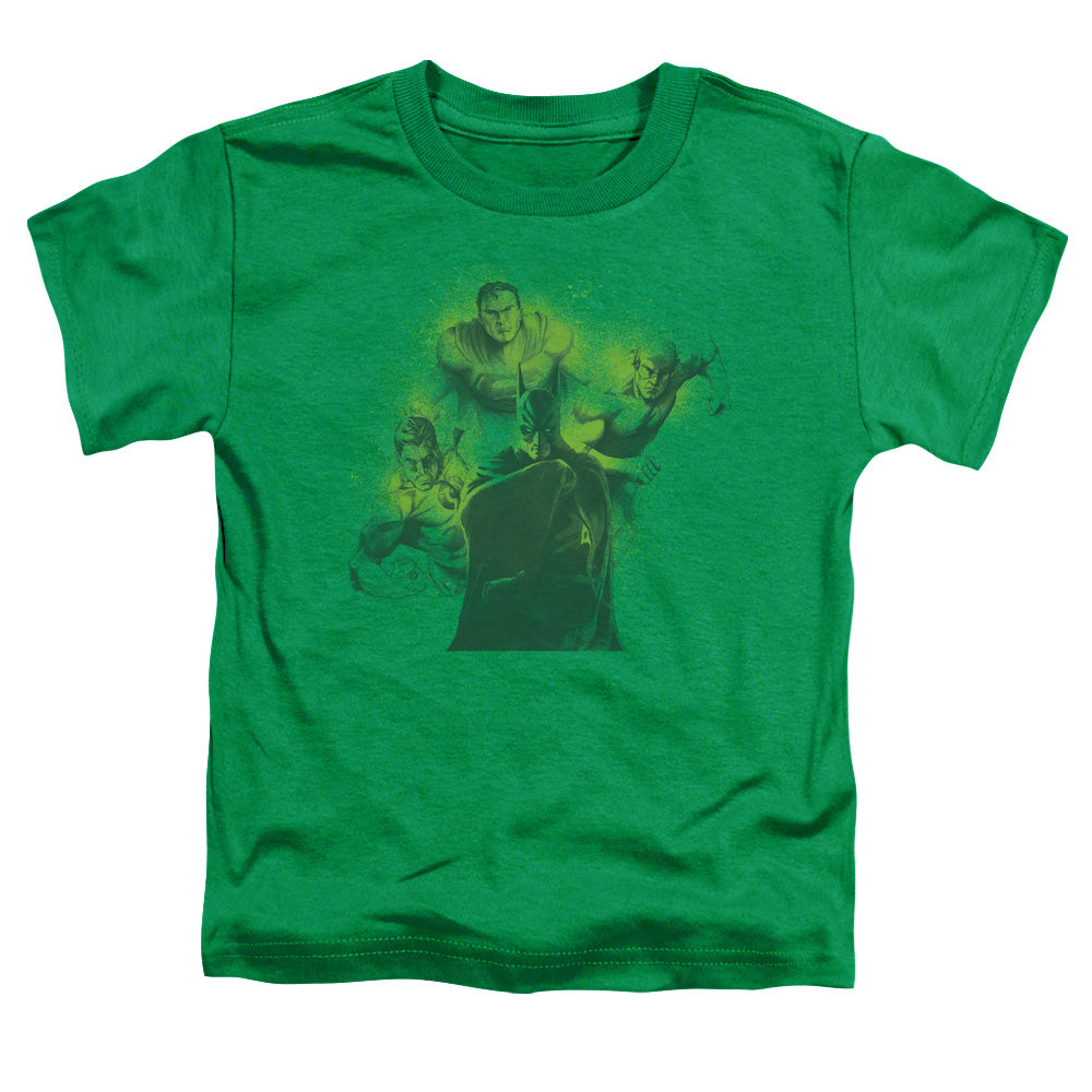DC Comics Spray Sketch League Toddler Kids Youth T Shirt Kelly Green Officially Licensed