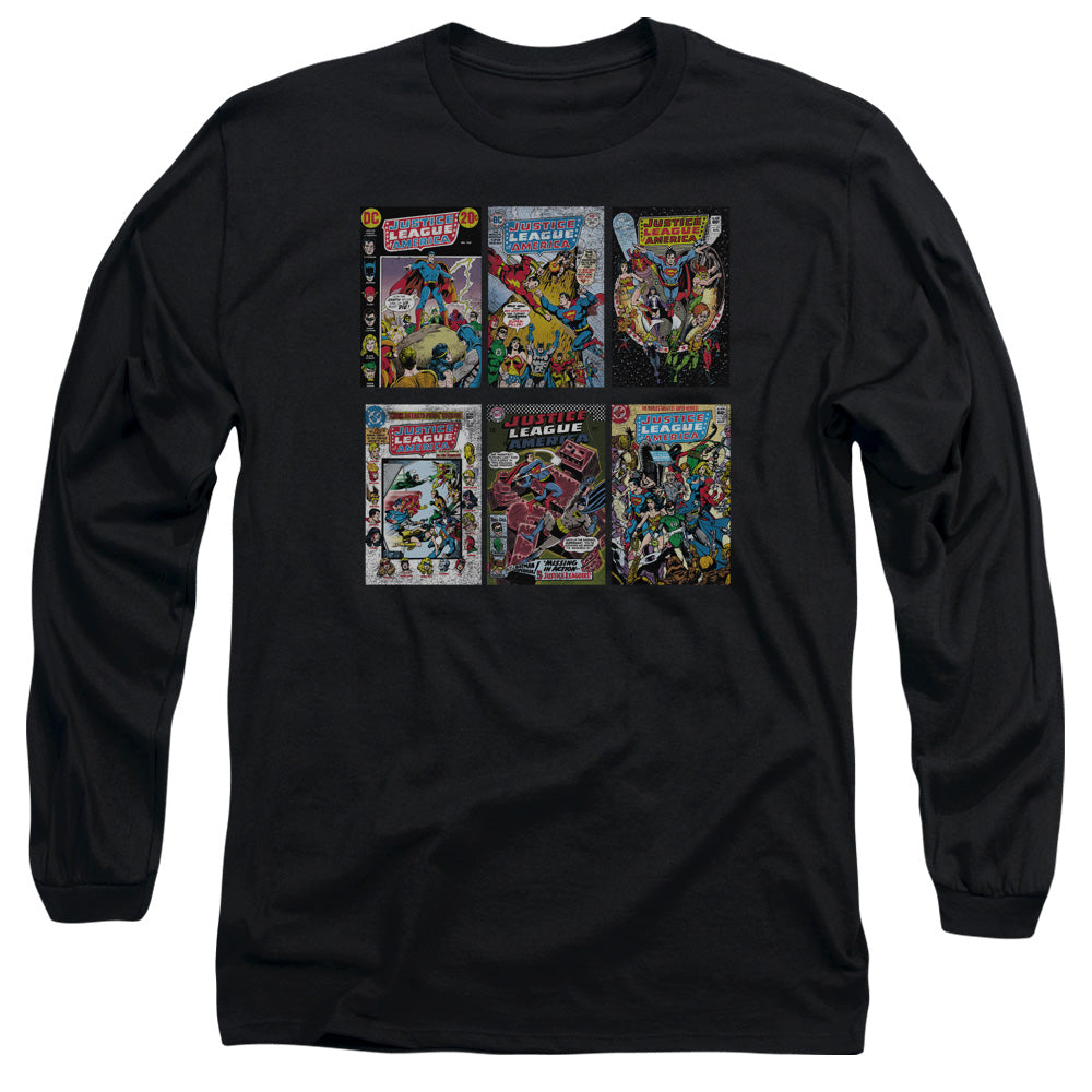 DC Comics DC Comics Covers Mens Long Sleeve Shirt Black Officially Licensed