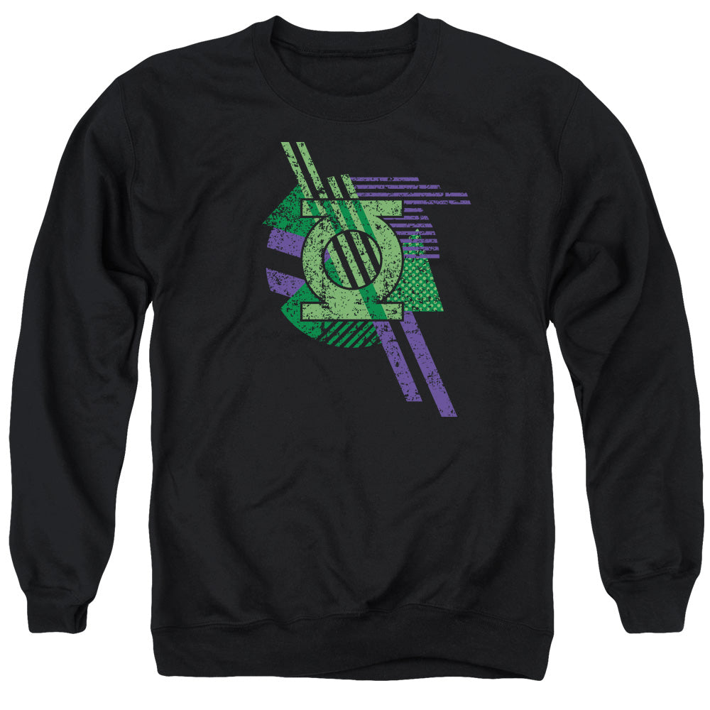 DC Comics Lantern Shapes Mens Crewneck Sweatshirt Black Officially Licensed