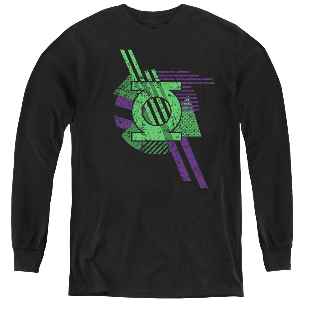 DC Comics Lantern Shapes Long Sleeve Kids Youth T Shirt Black Officially Licensed