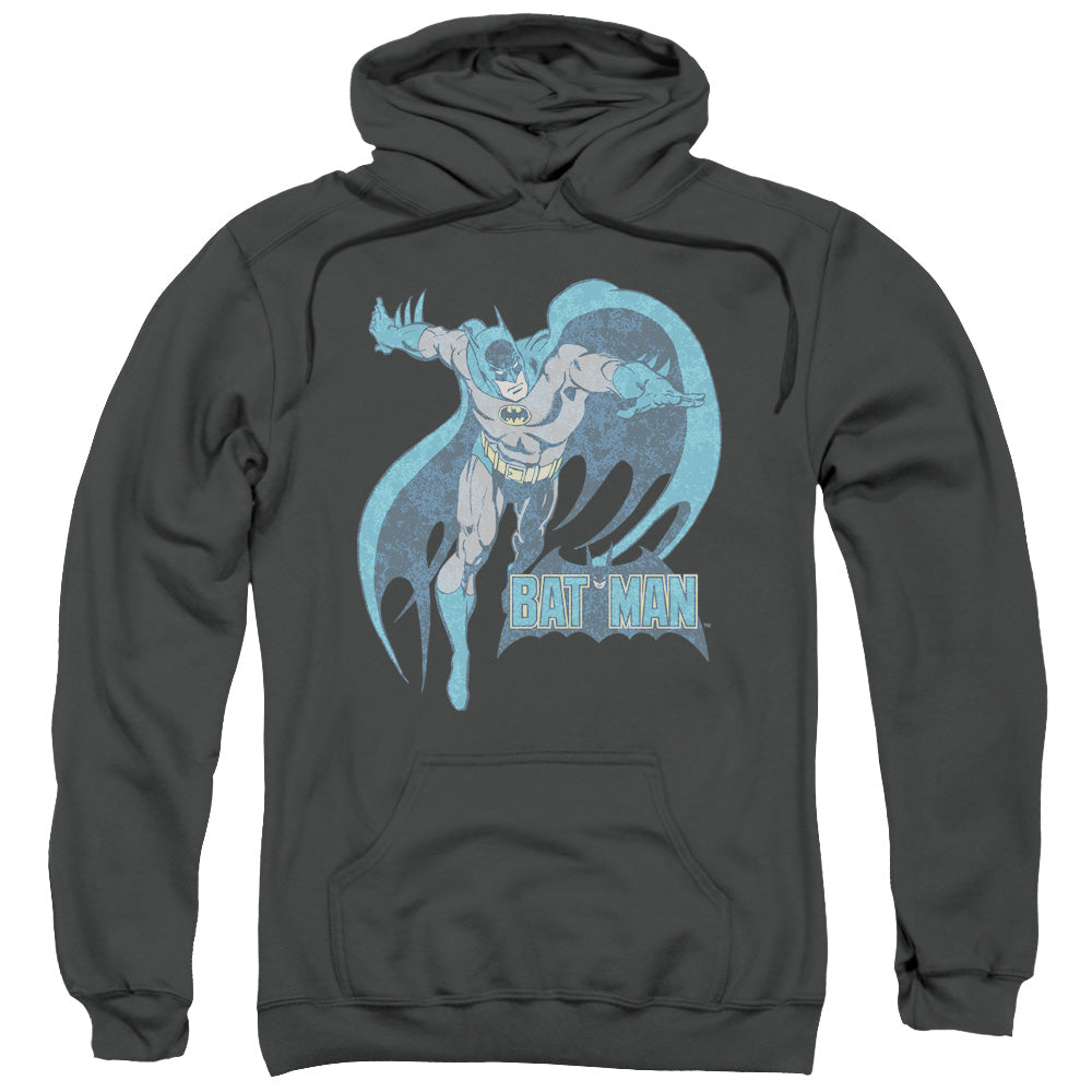 DC Comics Desaturated Batman Mens Hoodie Charcoal Officially Licensed