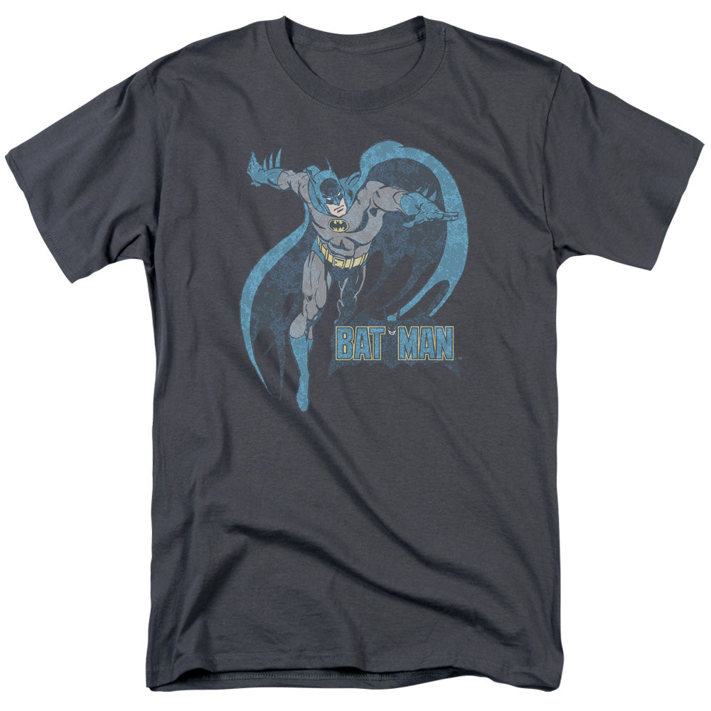 Dco Desaturated Batman Mens T Shirt Charcoal Officially Licensed