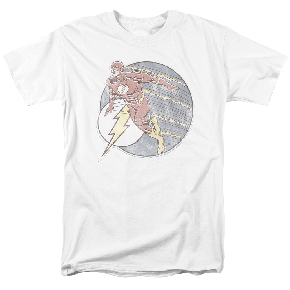Dc Flash Retro Flash Iron On Mens T Shirt White Officially Licensed