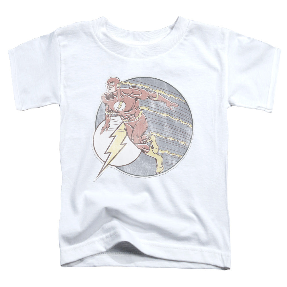 DC Comics Flash Retro Flash Iron on Toddler Kids Youth T Shirt White Officially Licensed