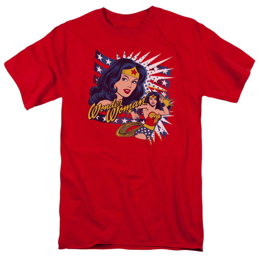 DC Comics Pop Art Wonder Mens T Shirt Red Officially Licensed