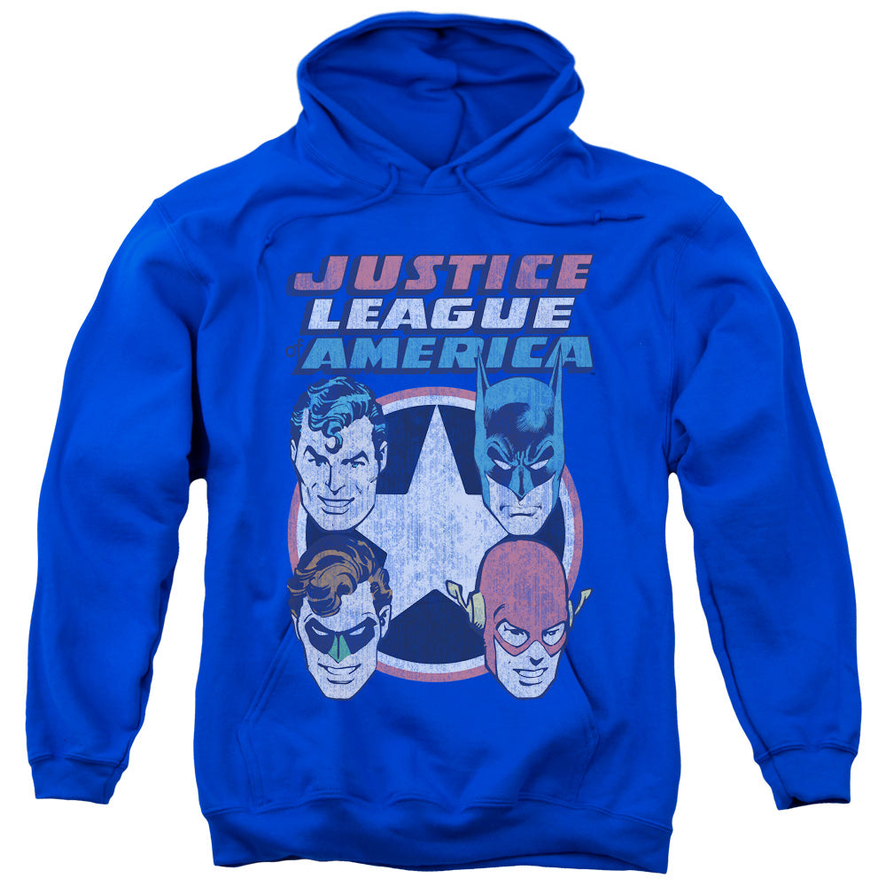 DC Comics 4 Stars Mens Hoodie Royal Blue Officially Licensed