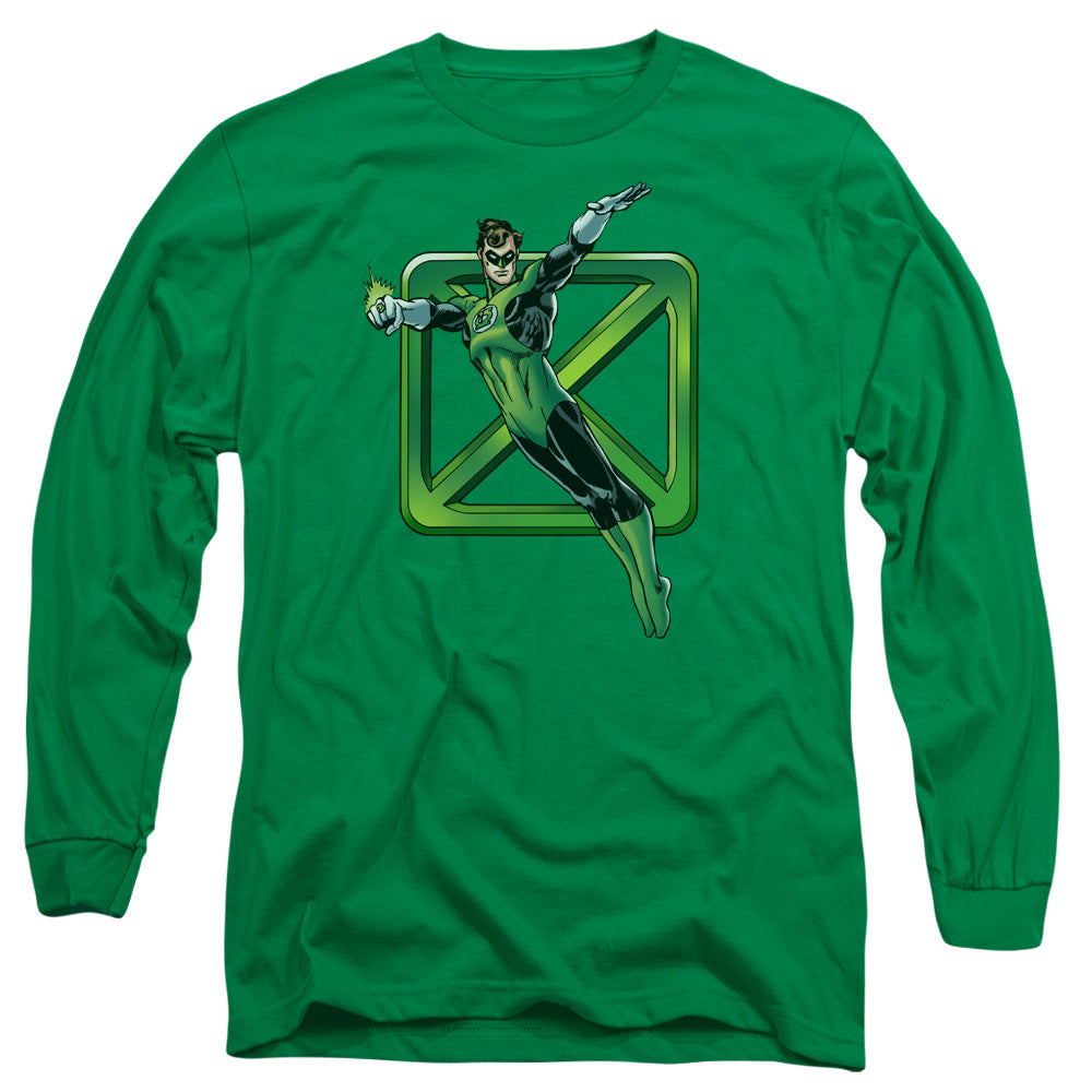 Dco Green Cross Mens Long Sleeve Shirt Kelly Green Officially Licensed