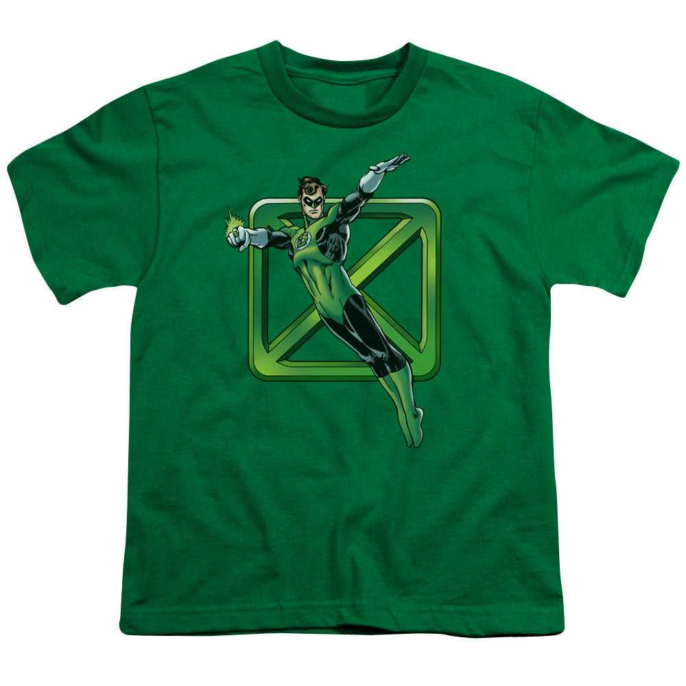 DC Comics Green Cross Kids Youth T Shirt Kelly Green Officially Licensed