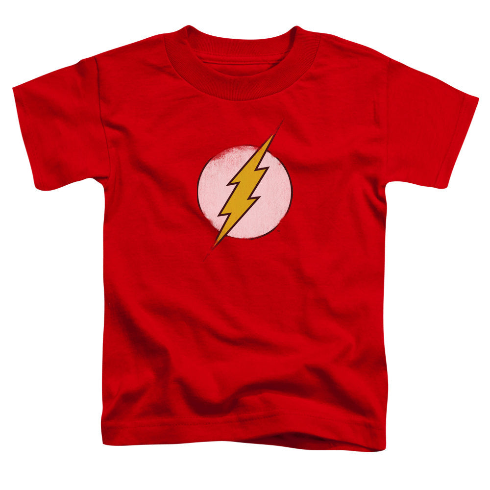 DC Comics Flash Rough Flash Logo Toddler Kids Youth T Shirt Red Officially Licensed