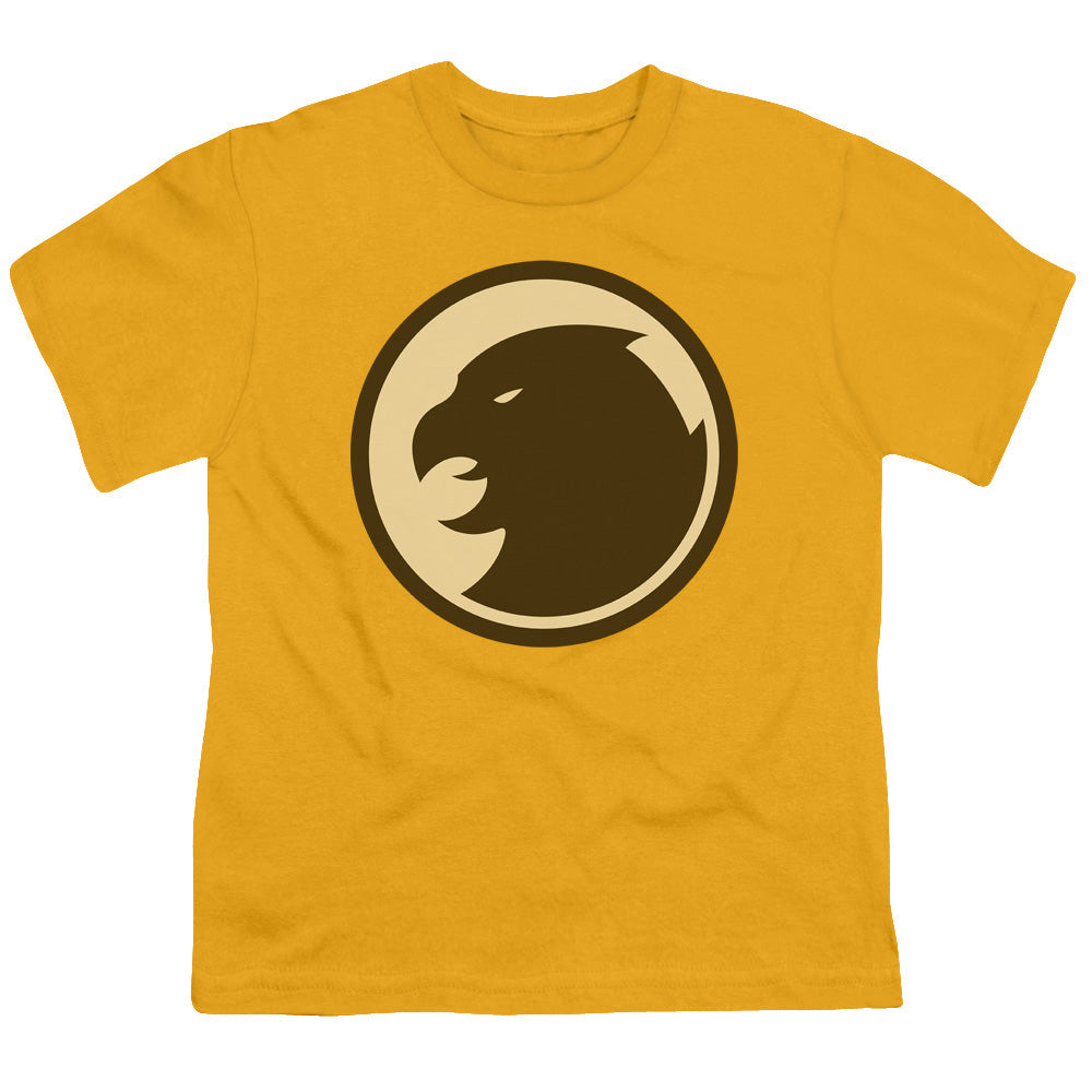 DC Comics Hawkman Symbol Kids Youth T Shirt Gold Officially Licensed