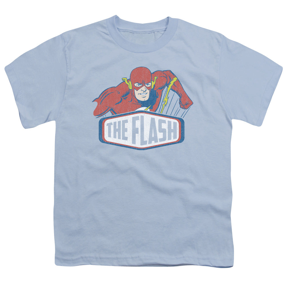 DC Comics Flash Flash Sign Kids Youth T Shirt Light Blue Officially Licensed