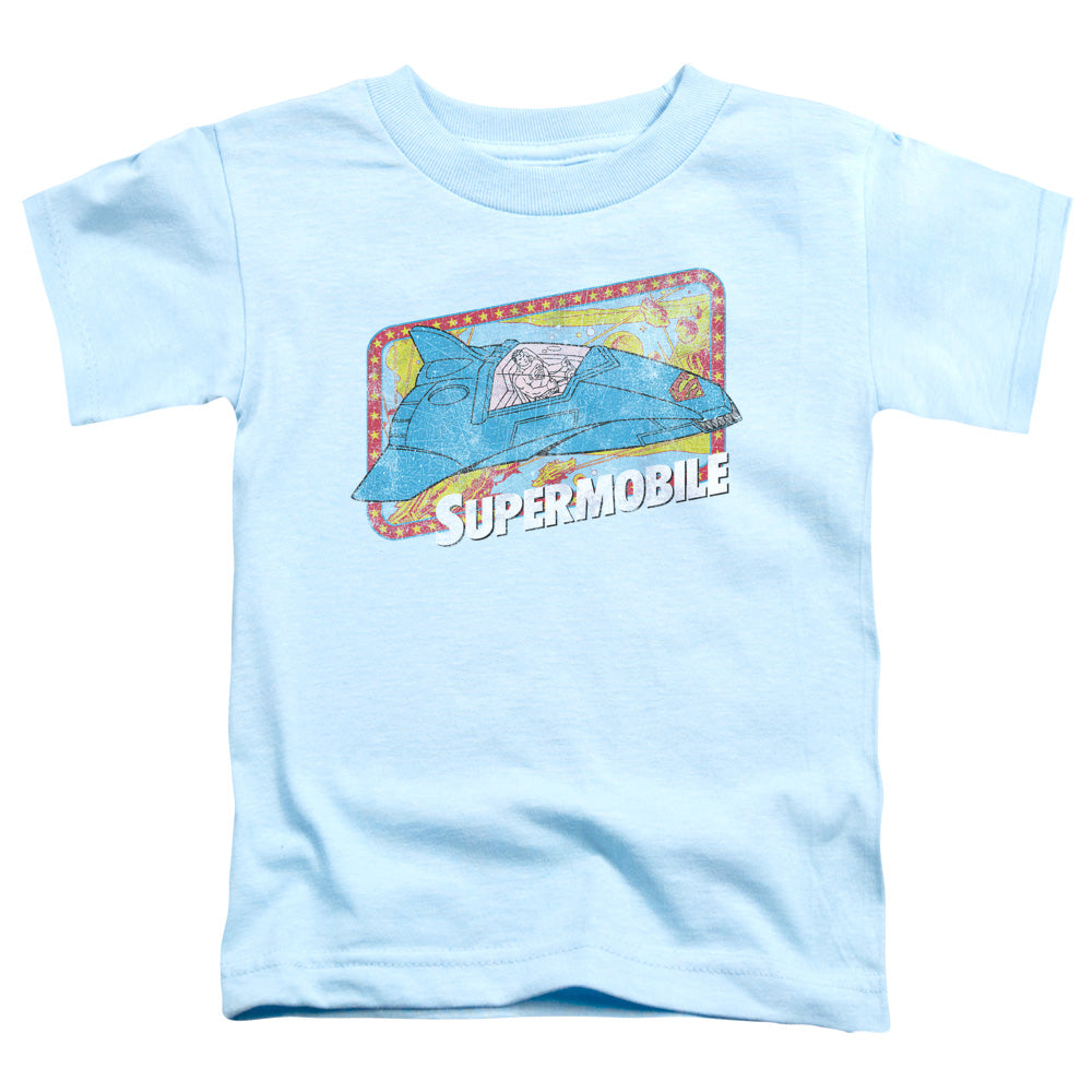 DC Comics Supermobile Toddler Kids Youth T Shirt Light Blue Officially Licensed