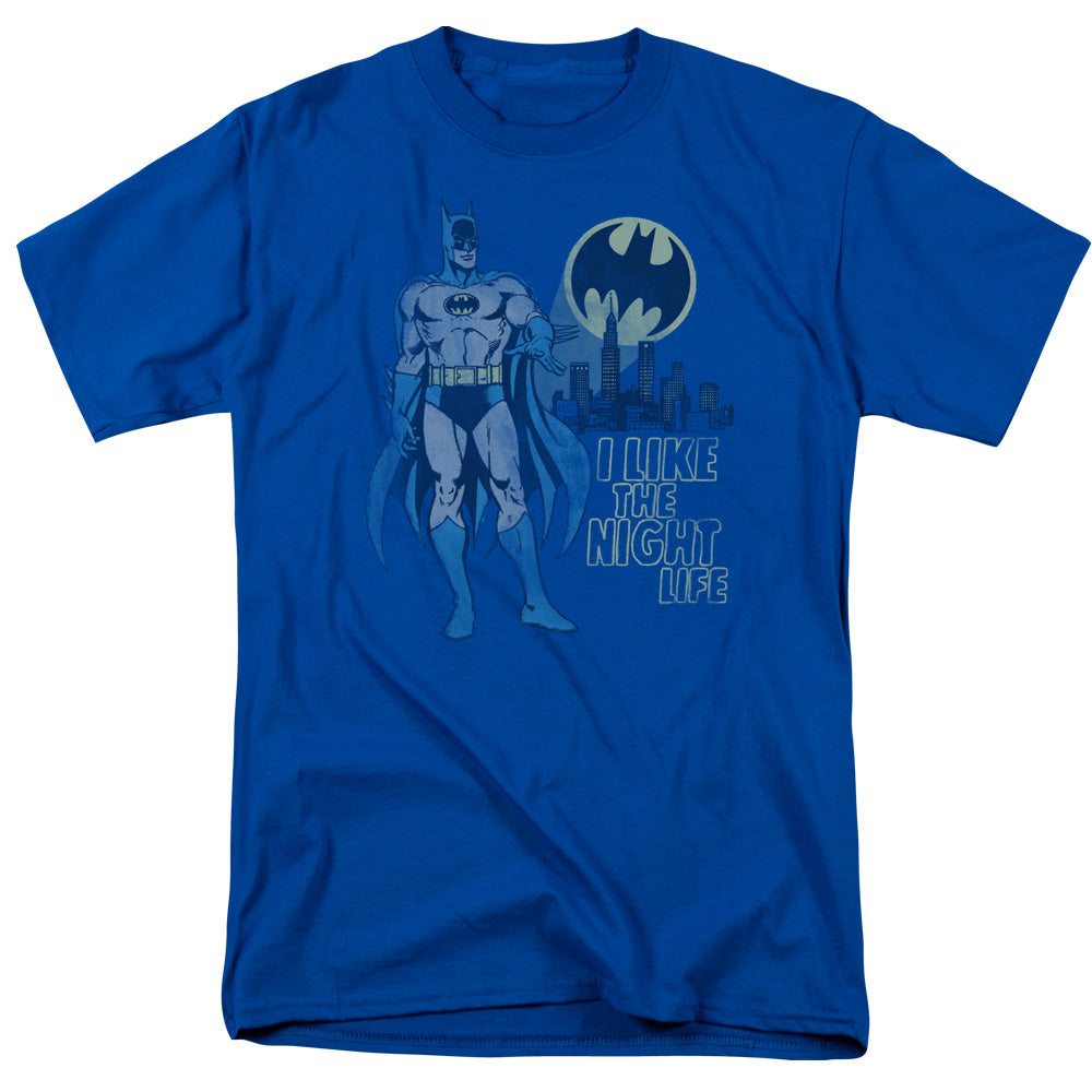 Dc Night Life Mens T Shirt Royal Blue Officially Licensed