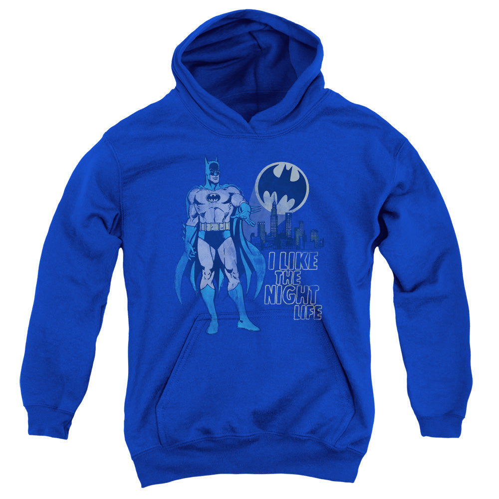 DC Comics Night Life Kids Youth Hoodie Royal Officially Licensed