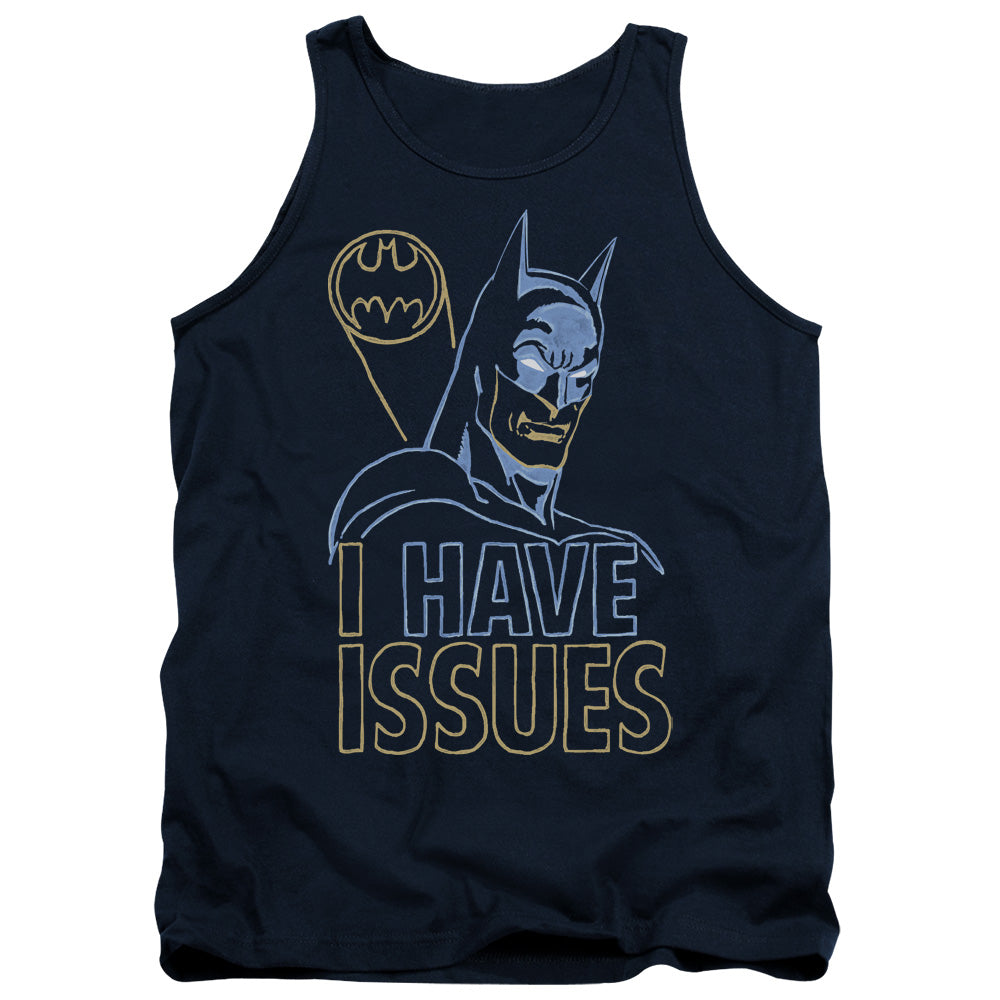 DC Comics Issues Mens Tank Top Shirt Navy Blue Officially Licensed
