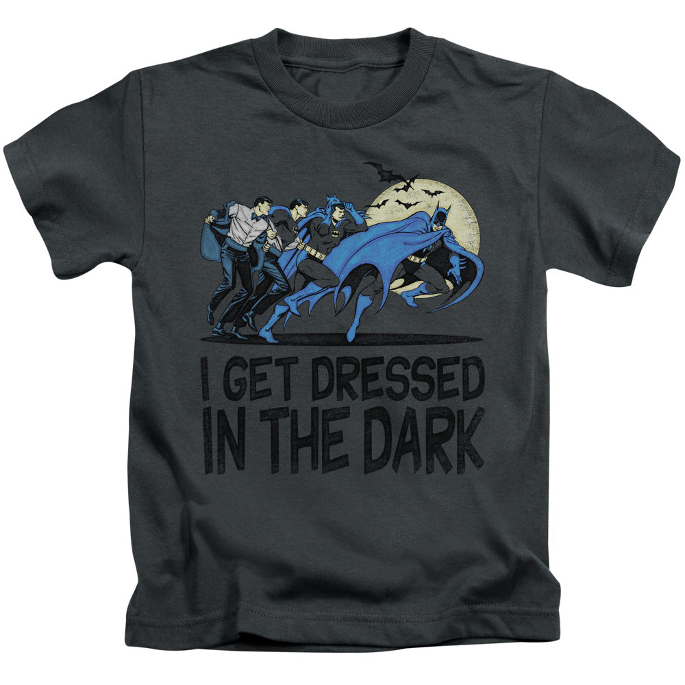 DC Comics Get Dressed Juvenile Kids Youth T Shirt Charcoal Officially Licensed