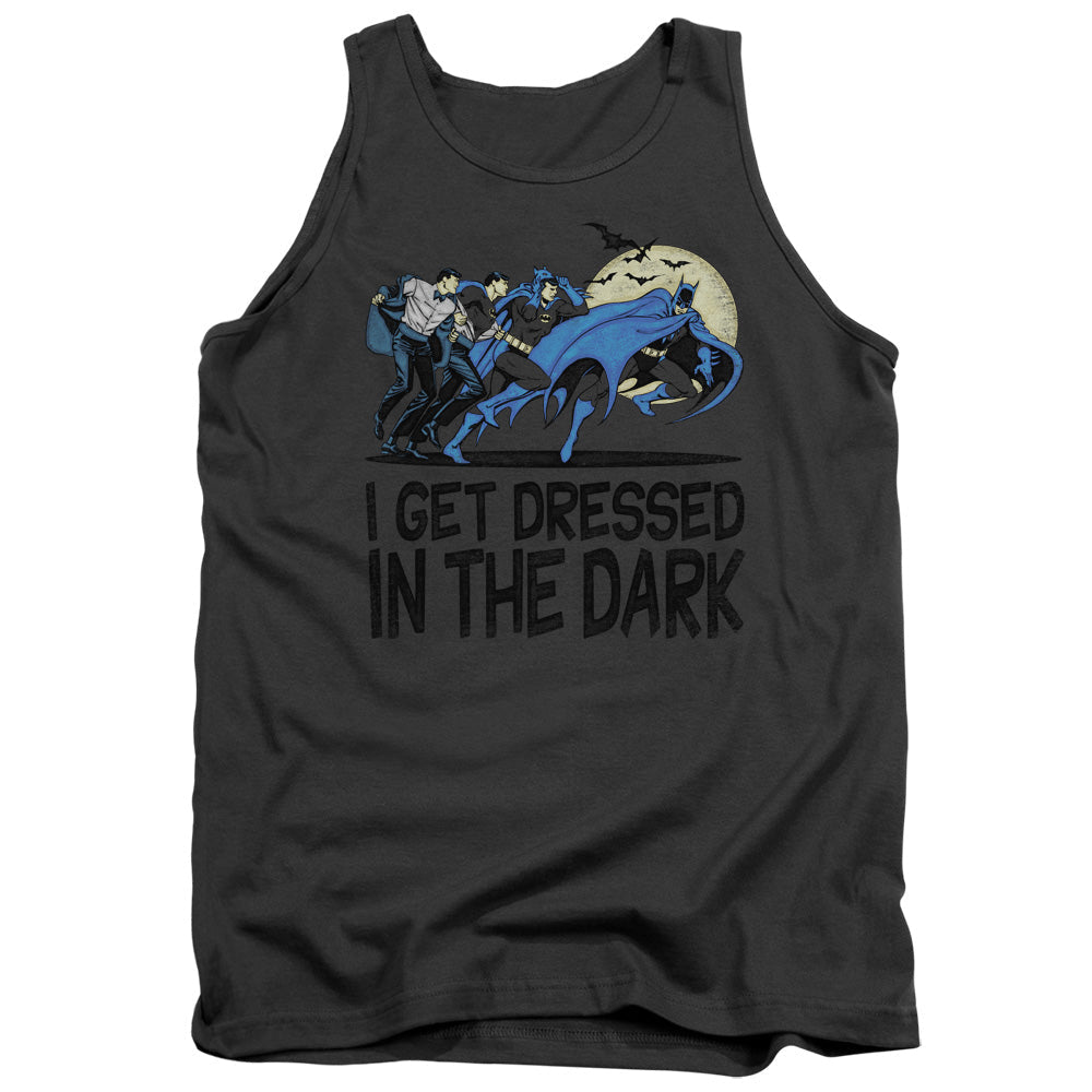 Dc Get Dressed Mens Tank Top Shirt Charcoal Officially Licensed