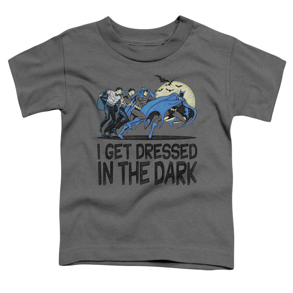 DC Comics Get Dressed Toddler Kids Youth T Shirt Charcoal Officially Licensed