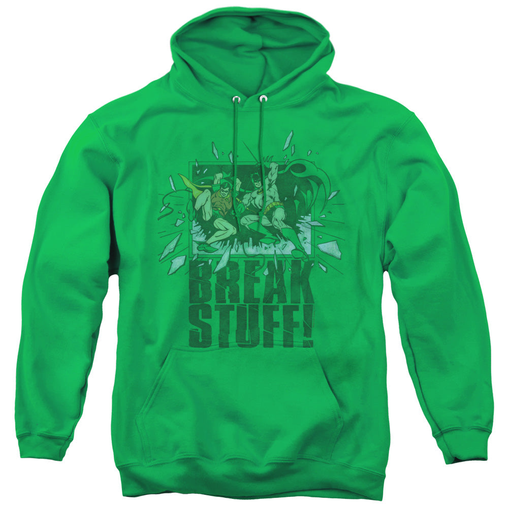 DC Comics Break Stuff Mens Hoodie Kelly Green Officially Licensed