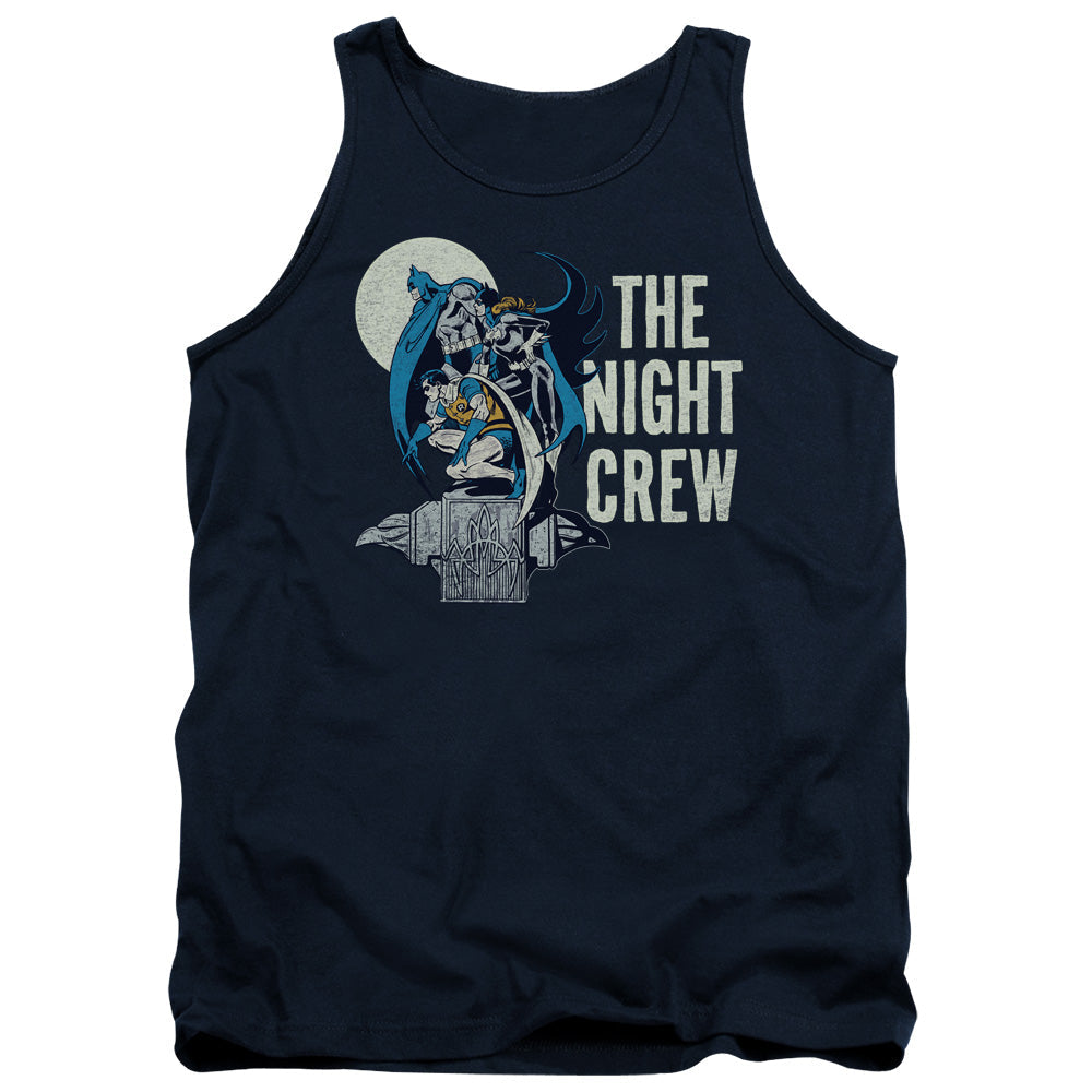 DC Comics Night Crew Mens Tank Top Shirt Navy Blue Officially Licensed