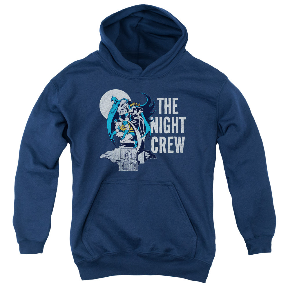 DC Comics Night Crew Kids Youth Hoodie Navy Blue Officially Licensed