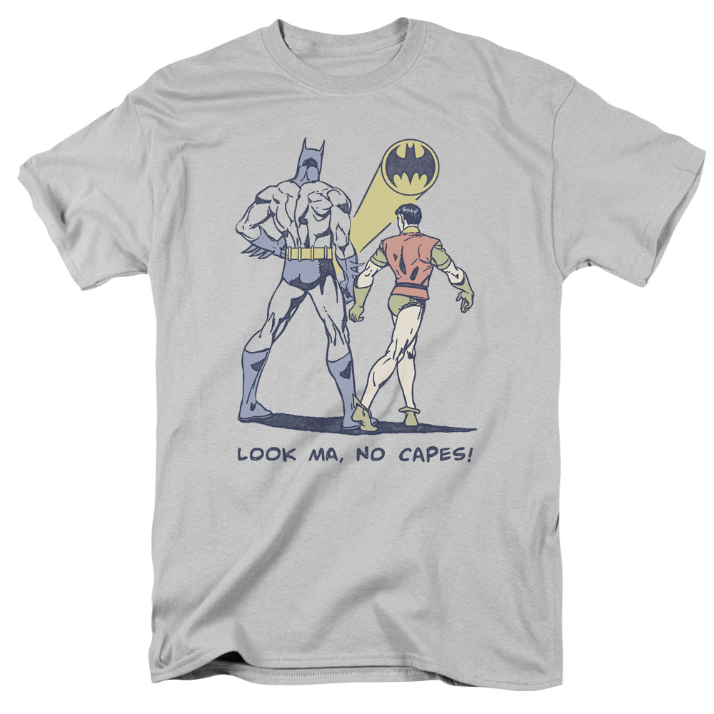 Dc No Capes Mens T Shirt Silver Officially Licensed