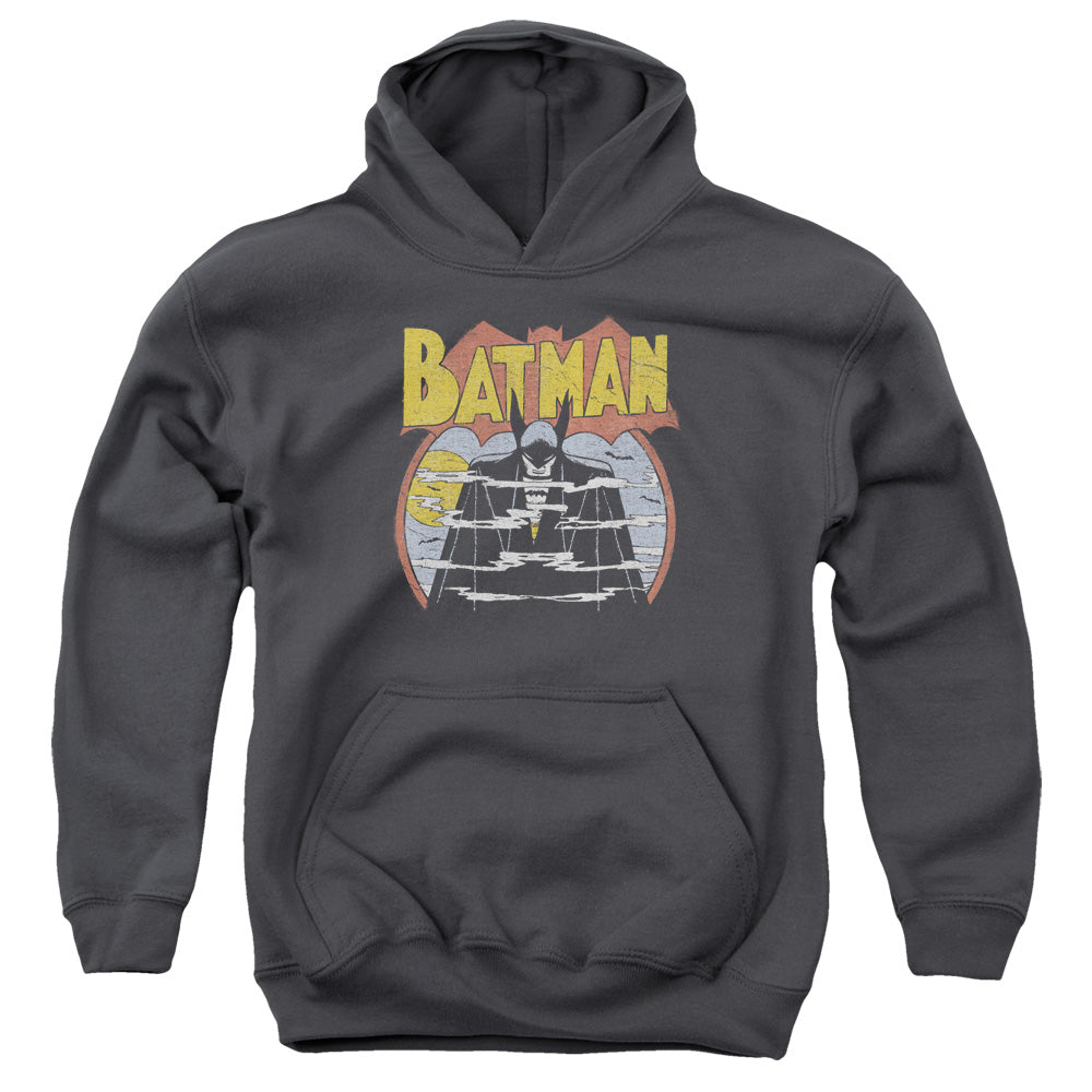 DC Comics Foggy Kids Youth Hoodie Charcoal Officially Licensed