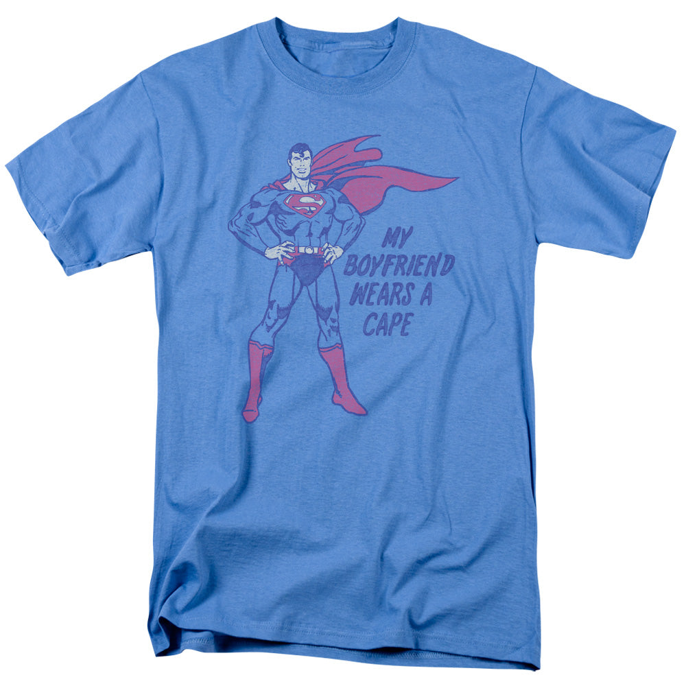 Dc Wears A Cape Mens T Shirt Carolina Blue Officially Licensed