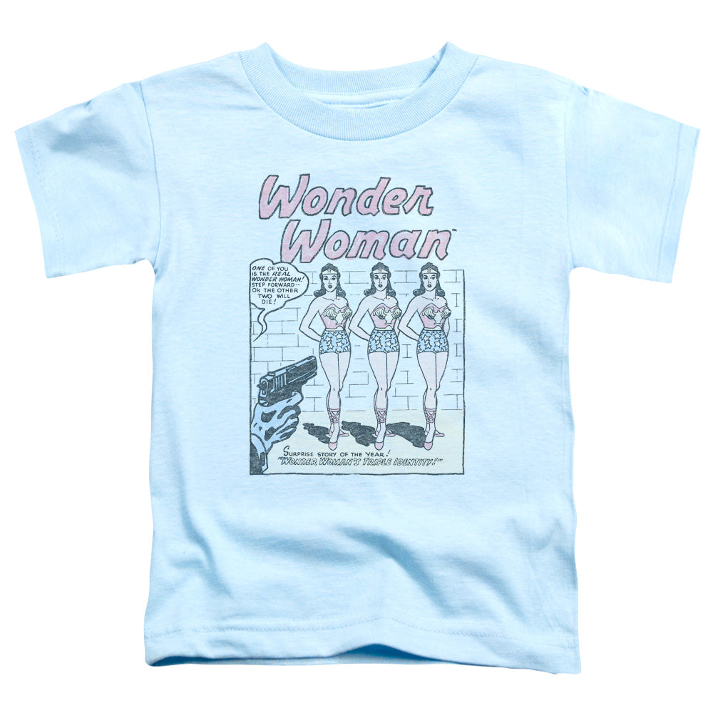 DC Comics Multiple Ww Toddler Kids Youth T Shirt Light Blue Officially Licensed
