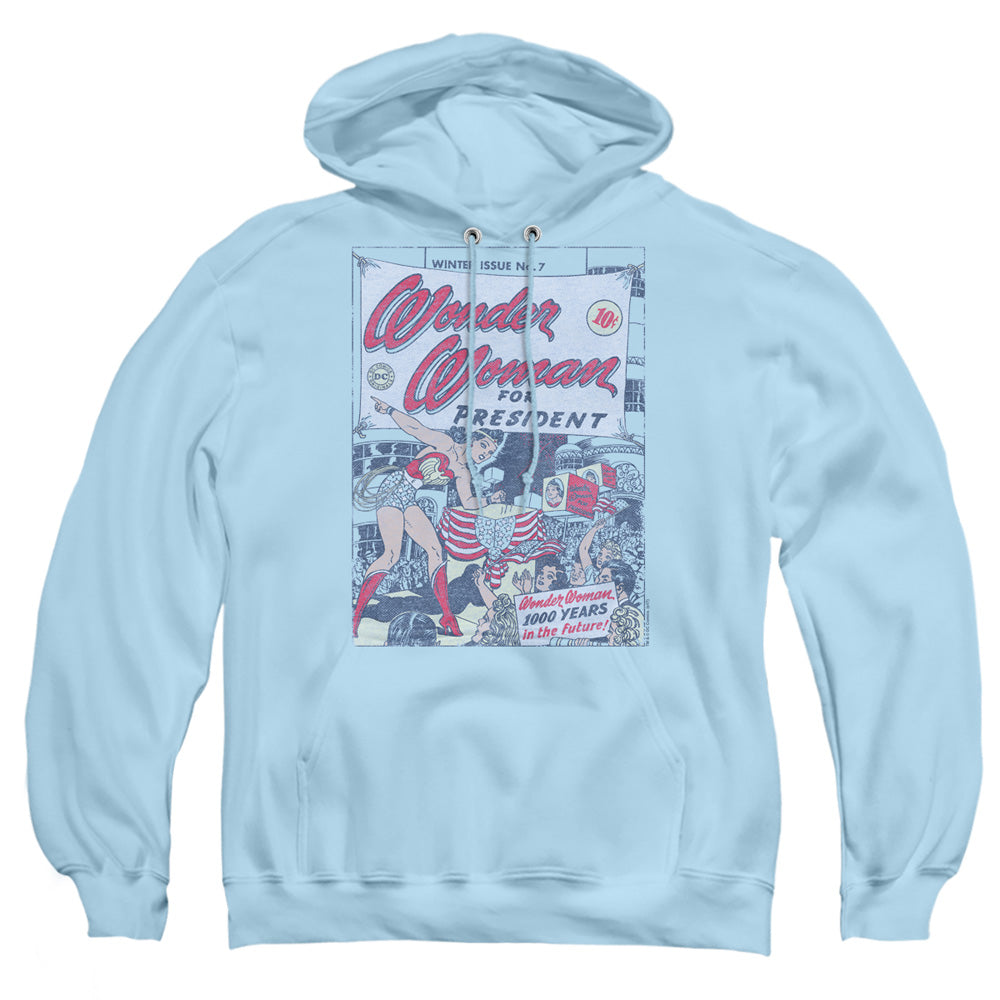 Dc Ww For President Mens Hoodie Light Blue Officially Licensed